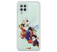 Personalaizer Coque Officielle Compatible avec Samsung Galaxy A22 4G avec design Dragon Ball Z Multi-Personnages Goku Piccolo Krillin Ten Shin Han - Coque en Silicone TPU Flexible Transparente