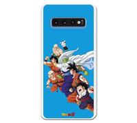 Personalaizer Coque Officielle Compatible avec Samsung Galaxy S10 avec Design Dragon Ball Z Multi-Personnages Goku Piccolo Krillin Ten Shin Han - Étui en Silicone TPU Flexible Transparent