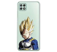 Personalaizer Coque officielle Dragon Ball Z Vegeta Super Saiyan - Coque silicone TPU souple transparente pour Samsung Galaxy A22 5G - Motif imprimé