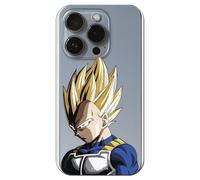 Personalaizer Coque Officielle Dragon Ball Z Vegeta Super Saiyan - Coque Silicone TPU Souple Transparente pour iPhone 15 Pro - Motif imprimé