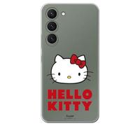 Personalaizer Coque Officielle Hello Kitty Compatible avec Samsung Galaxy S23 - Silicone TPU Souple Transparent avec Motif sur Rose