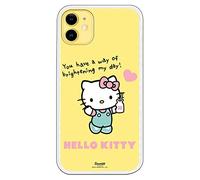 Personalaizer Coque originale compatible avec iPhone 11 avec un motif Hello Kitty fond jaune