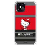 Personalaizer Coque pour iPhone 12-12 Pro - Hello Kitty Franjas Rojas y Negras