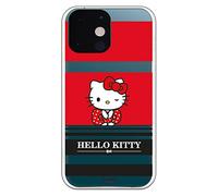 Personalaizer Coque pour iPhone 13 Mini - Hello Kitty Franjas Rojas y Negras