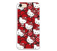Personalaizer Coque pour iPhone 7 - Coque pour iPhone 8 - SE 2020 - Hello Kitty Lazos Rojos y Topos