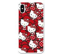 Personalaizer Coque pour iPhone X - XS - Hello Kitty Lazos Rojos y Topos