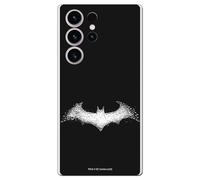 Personalaizer Coque pour Samsung Galaxy S24 Ultra - Coque en Silicone TPU Souple Transparente - Motif Batman Logo Blanc