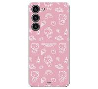 Personalaizer Coque Silicone Souple Transparente pour Samsung Galaxy S23 Plus avec Motif Hello Kitty Rose - Coque TPU Compatible avec Samsung Galaxy S23 Plus