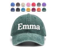 Personalised Baseball Cap Embroidered Name, Custom Embroidered Hat for Men Women, Trucker Caps for Holiday Birthday Custom Gift for Him Her Mum Dad (Olive Green)