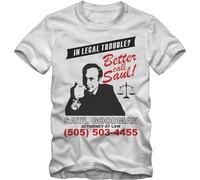 Personalised t Shirt Breaking Bad Better Call Saul Saul Goodman TV Series T-Shirts à Manches Courtes(3X-Large)