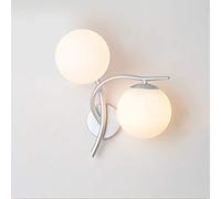 Personality Creativity Bedroom Bedside Wall Lamp Multi-function Double Head Round Ball Wall Light Children's Room Glass Bracket Light Durable and Beautiful Living Room Li