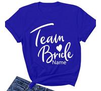 Personalizado Tee Shirt Femme, Tshirt EVJF, Team Mariée T-Shirt, T-Shirt de Demoiselle d'honneur, T-Shirt Enterrement de Vie de Jeune Fille 034