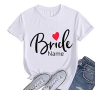 Personalizado Tee Shirt Femme, Tshirt EVJF, Team Mariée T-Shirt, T-Shirt de Demoiselle d'honneur, T-Shirt Enterrement de Vie de Jeune Fille 034