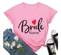 Personalizado Tee Shirt Femme, Tshirt EVJF, Team Mariée T-Shirt, T-Shirt de Demoiselle d'honneur, T-Shirt Enterrement de Vie de Jeune Fille 034