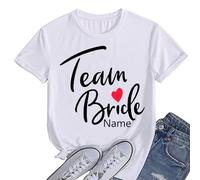 Personalizado Tee Shirt Femme, Tshirt EVJF, Team Mariée T-Shirt, T-Shirt de Demoiselle d'honneur, T-Shirt Enterrement de Vie de Jeune Fille 034