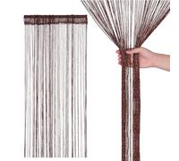 Personalize Pro Rideau à franges à paillettes pour porte, fenêtres, portes, décoration d'intérieur, décoration d'événement, 200 cm x 90 cm - Café