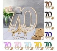 Personalized 70th Birthday Guest Book Alternative Custom 70th Wedding Anniversary Guestbook Number 70 Box Frame Sign 70th Platinum Wedding Gifts For Parents, Grandparents, 70th Anniversary Sign