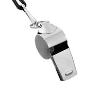 Personalized Custom Pattern And Text Stainless Steel Whistle Ball Game Referee Whistle Outdoor Neck Whistle (Silver, One Size)