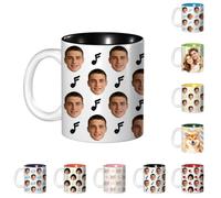 Personalized Face Coffee Mug/Coffee Cup, Custom Christmas Photo Gift | Customized Funny Faces 15oz Coffee Mug with Pictures, Xmas Gift for Dad, Papa, Mom, Grandma, Co-worker