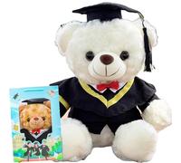 Personalized Graduation Teddy Bear, Graduation Bear 2025 with Gift Box - for Girls & Boys Graduation Bear, Suitable for High School, College Classmates to Commemorate (WhiteC)