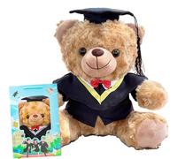Personalized Graduation Teddy Bear, Graduation Bear 2025 with Gift Box - for Girls & Boys Graduation Bear, Suitable for High School, College Classmates to Commemorate (brownG)