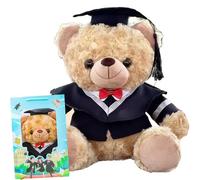 Personalized Graduation Teddy Bear, Graduation Bear 2025 with Gift Box - for Girls & Boys Graduation Bear, Suitable for High School, College Classmates to Commemorate (Browne)