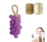 Personalized Handmade Crystal Grape Soap, Grape Soap on A Rope, Gentle Cleansing Soaps With Gift Box, Suitable for Bathroom Fresh Air Men Women (Lavender 1)