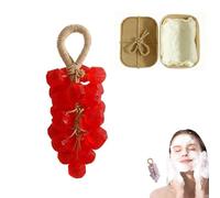 Personalized Handmade Crystal Grape Soap, Grape Soap on A Rope, Gentle Cleansing Soaps With Gift Box, Suitable for Bathroom Fresh Air Men Women (Rose)