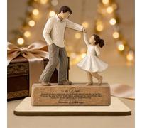 Personalized I Will Always Be Your Little Girl Father & Daughter Dancing Wooden Plaque, PersonalizedFather's Day Wooden Sign Décor Gifts,Sentimental Gifts for Father's Day Decoration from Daughter