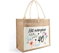 Personalized Initial Jute Tote Bag, Reusable Shopping Bag, Present Bag, Suitable For Wedding, Birthday, Beach, Holiday, Great Gift For Women, Mom, Teachers, Nurses, Best Friends, Bridesmaids