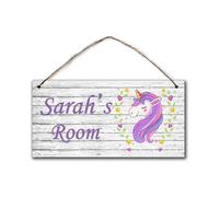 Personalized Kids Baby Room Door Sign/Name Plate/Wall Plaque -Magical Unicorn Sign, Unicorn and Hearts Personalized Sign, Kids Name, Kids Door Sign, F