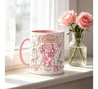 Personalized Nurse Mug with Faux 3D Effect,Personalized Nurse Pink Effect Printed Cup with Name,NurseLife Coffee Cup,Nurses Appreciation Gift,Nurses Day,Graduation,Birthday Gifts For Nursing Student