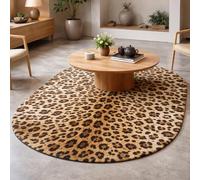 Personalized Rugs Oval Shape, Customized Animal Print Pattern, 4 x 6.5 ft,Custom 120 x 200 cm,Living Room Decorative Rug Home Decor Carpet Bedroom Aesthetic