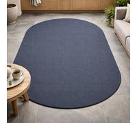 Personalized Rugs Oval Shape, Customized Photo/Text Pattern, 2.6 x 4 ft,Navy Blue 80 x 120 cm,Living Room Decor Aesthetic Rug Bedroom Carpet Floor,