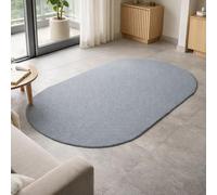 Personalized Rugs Oval Shape, Customized Photo/Text Pattern, 4 x 5.9 ft,Blue-Grey 120 x 180 cm,Living Room Lounge Dining Room Table Bedroom Aesthetic Decor