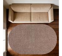 Personalized Rugs Oval Shape, Customized Photo/Text Pattern, 4 x 6 ft,Brown 120 x 185 cm,Washable Rugs Living Room Non Slip Carpet Bedroom Apartment