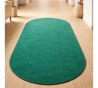 Personalized Rugs Oval Shape, Customized Photo/Text Pattern, 4 x 6 ft,Green 120 x 185 cm,Washable Rugs Living Room Non Slip Carpet Bedroom Apartment