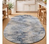 Personalized Rugs Oval Shape, Customized Photo/Text Pattern, 4 x 6 ft,Grey Brown 120 x 185 cm,Washable Rugs Living Room Non Slip Carpet Bedroom Apartment