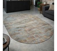 Personalized Rugs Oval Shape, Customized Photo/Text Pattern, 4 x 6 ft,Multi Brown 120 x 185 cm,Washable Rugs Living Room Non Slip Carpet Bedroom Apartment
