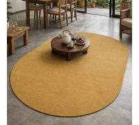 Personalized Rugs Oval Shape, Customized Photo/Text Pattern, 4 x 6 ft,Yellow 120 x 185 cm,Washable Rugs Living Room Non Slip Carpet Bedroom Apartment