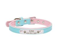 Personalized Tag Pet Dog Collar for Small Medium Large Dogs Custom ID Nameplate Soft Leather Puppy Cat Dog Collar Collier Chien Large(5,XS)