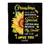 Personalized to My Daughter in Law Blanket from Mother in Law Sunflower My Favorite Daughter in Law Wedding Anniversary Day Christmas Customized Fleece Blanket