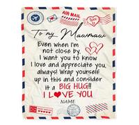 Personalized to My Son Blanket from Mom Dad Mother I Hugged This with Love Turtle Beach Son Birthday Graduation Christmas Customized Bed Fleece Blanket