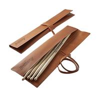 Personalized Wooden Drumsticks with Leather Case, Customized Wood Tip Drum Sticks, Laser Engraved, Gift for Musicians and Drummers, Boyfriend, Husband, Ideal for Weddings, Valentine's Day, Groomsmen