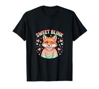 Personnage Animal Mignon Renard Amour Dessin animé T-Shirt