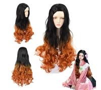 Personnage anime Kamado Nezuko perruque - parfait pour les filles et les garçons Halloween, Comic Con et anime Convention, carnaval cosplay Party