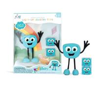 Personnage blair bleu et 2 cubes lumineux