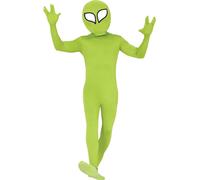 Personnage d'aventure Alien avec capuche et gants Pour les fêtes d'Halloween, Taille : 52 - 54 (L) Couleur : Vert