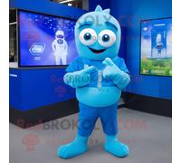 Personnage De Costume De Mascotte Redbrokoly Blue Ice Habillé Avec Un Pantalon Habillé Et Des Montres Connectées Multicolore