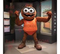 Personnage De Costume De Mascotte Redbrokoly D'acrobate De Rouille Vêtu D'un Bermuda Et De Montres Intelligentes Multicolore